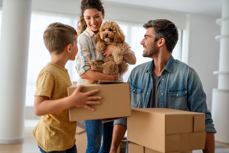 Ein- und Auspacken beim Umzug nach Österreich